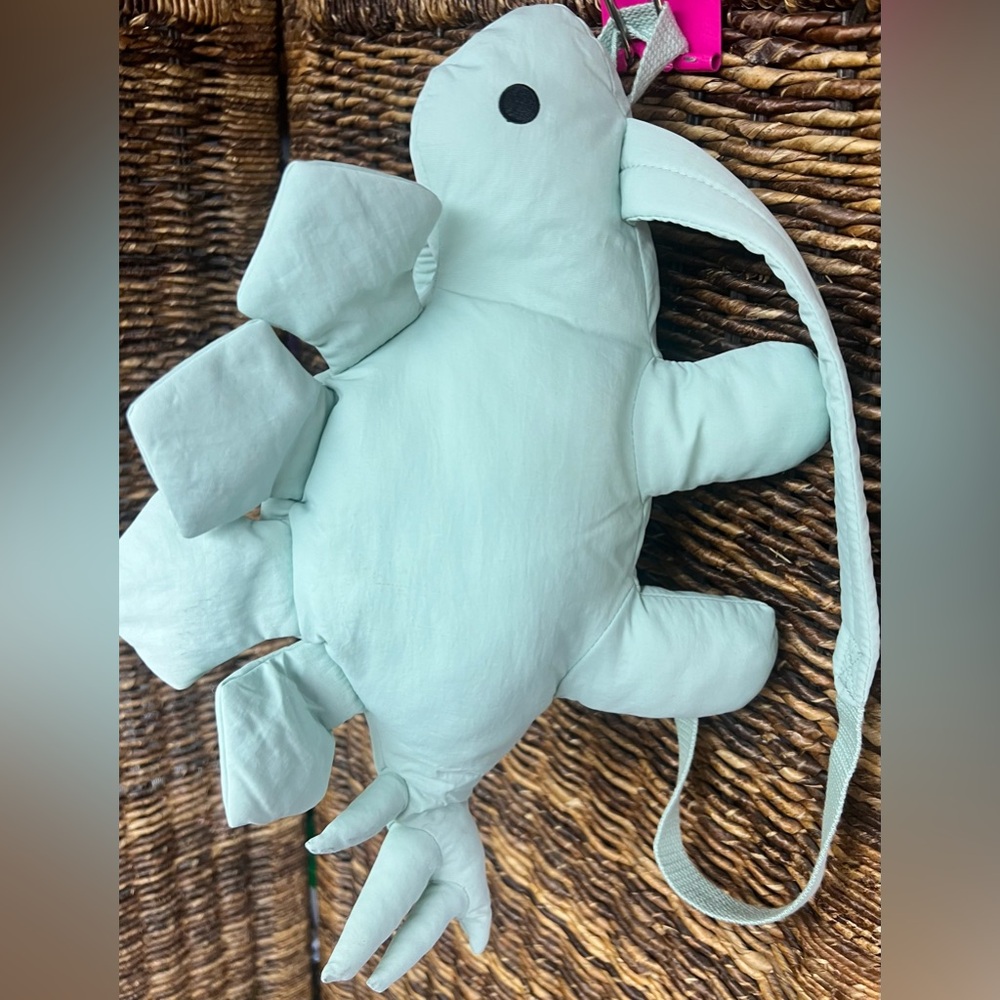Christian Robinson - Mint Green Dinosaur Plush Bag‎